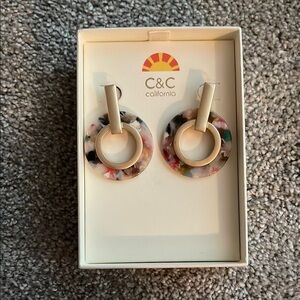 C&C California Colorful Resin Hoop Earrings